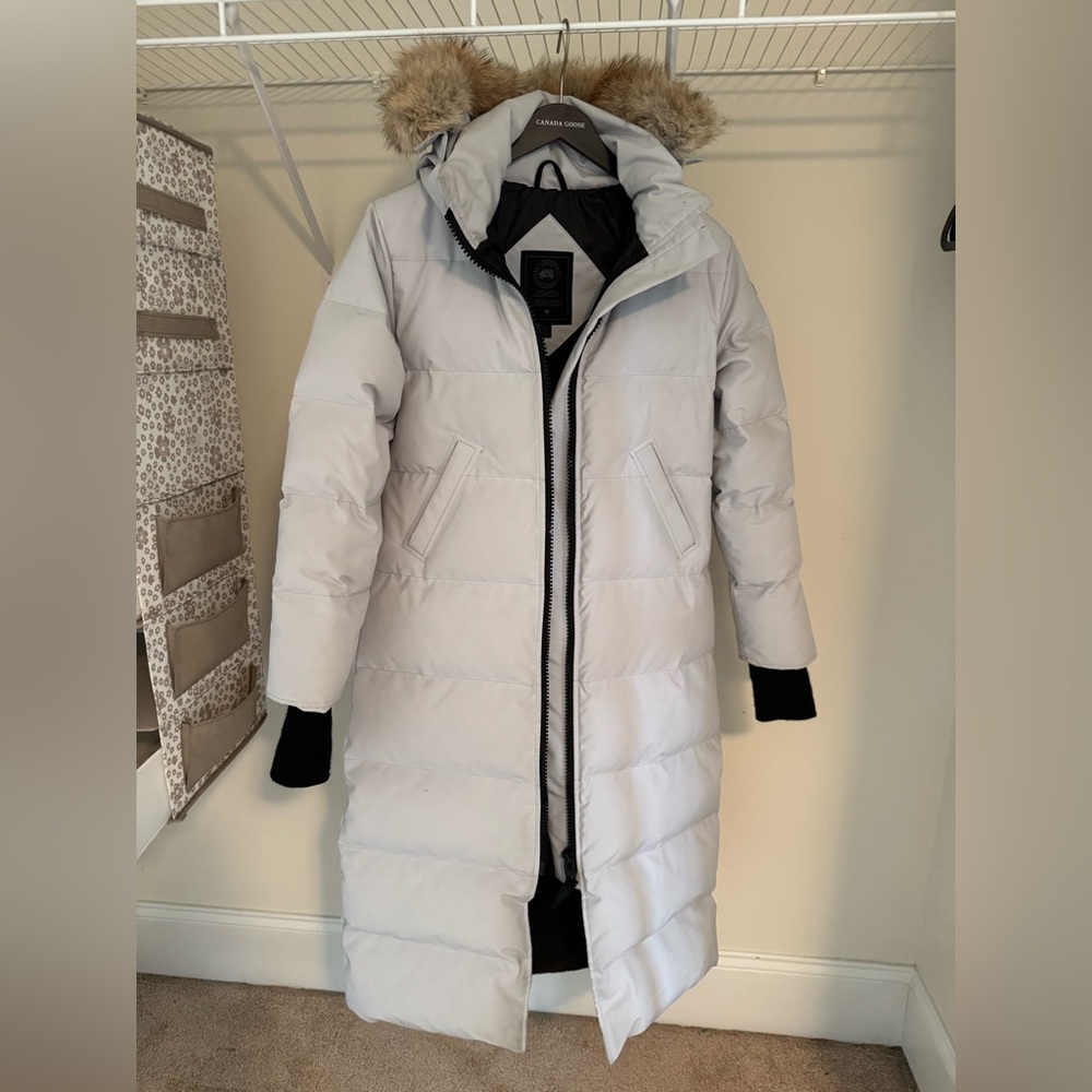 Canada Goose Mystique fusion long parka in silverbirch